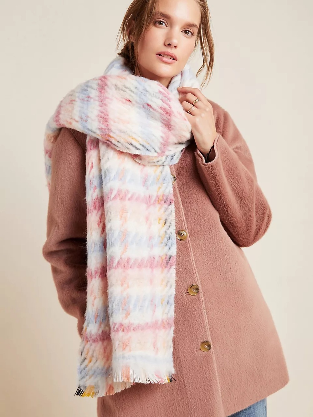 Antropologie Brooklyn Houndstooth Scarf Size OS